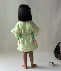 Thumbnail for ArthLife Yellow Donuts Embroidered Dress - Distacart