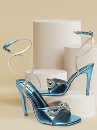 Thumbnail for ELLE Embellished Stiletto Heel Gladiators