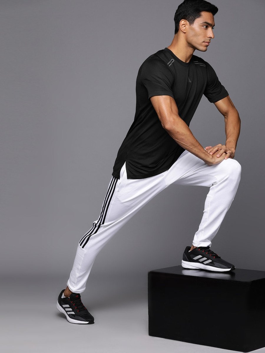 Adidas Brand Logo Printed Detail Slim Fit HIIT ELV Training T-shirt - Distacart