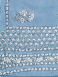 Thumbnail for Anubhutee Floral Printed Mirror Work Pure Cotton Straight Kurta With Trousers & Dupatta - Distacart