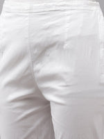 Thumbnail for ADA Women Sea Green Embroidered Regular Chikankari Handloom Kurta with Trousers - Distacart