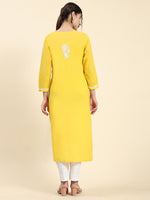 Thumbnail for HOUSE OF KARI Embroidered Chikankari Pure Cotton Chikankari Kurta - Distacart