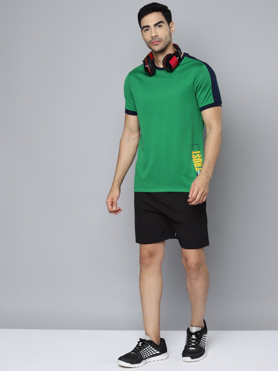 Alcis Men Green Printed Slim Fit T-shirt - Distacart