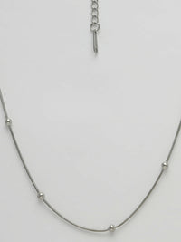 Thumbnail for NVR Women's Set of 2 Silver & Gold Rhodium-Plated Minimal Chain