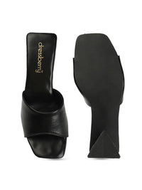Thumbnail for DressBerry Black PU Block Heels