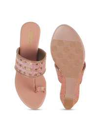 Thumbnail for Metro Embellished One Toe Wedges