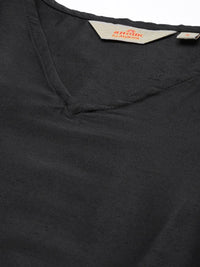 Thumbnail for Anouk Women Black Kurta with Trousers & With Dupatta - Distacart