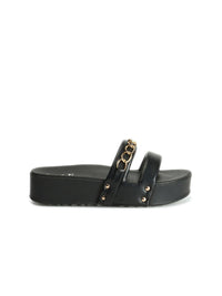 Thumbnail for ELLE Embellished Open Toe Flatform Heels