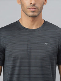 Thumbnail for Alcis Striped Slim Fit Anti-Static T-Shirt - Distacart