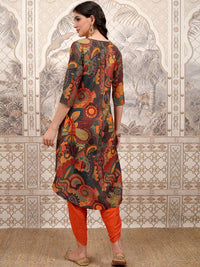 Thumbnail for Vishudh Women Floral Printed Regular Kurta with Dhoti Pants