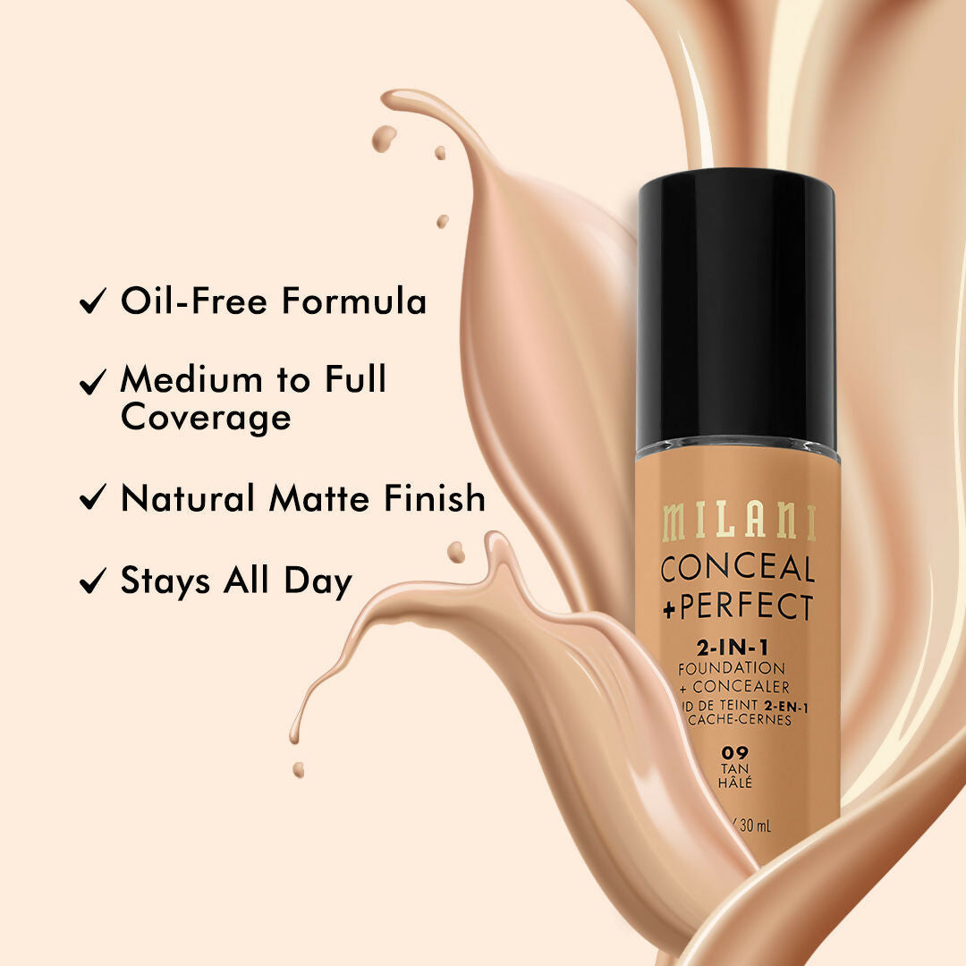 Milani Conceal + Perfect 2-In-1 Foundation + Concealer - Tan - Distacart