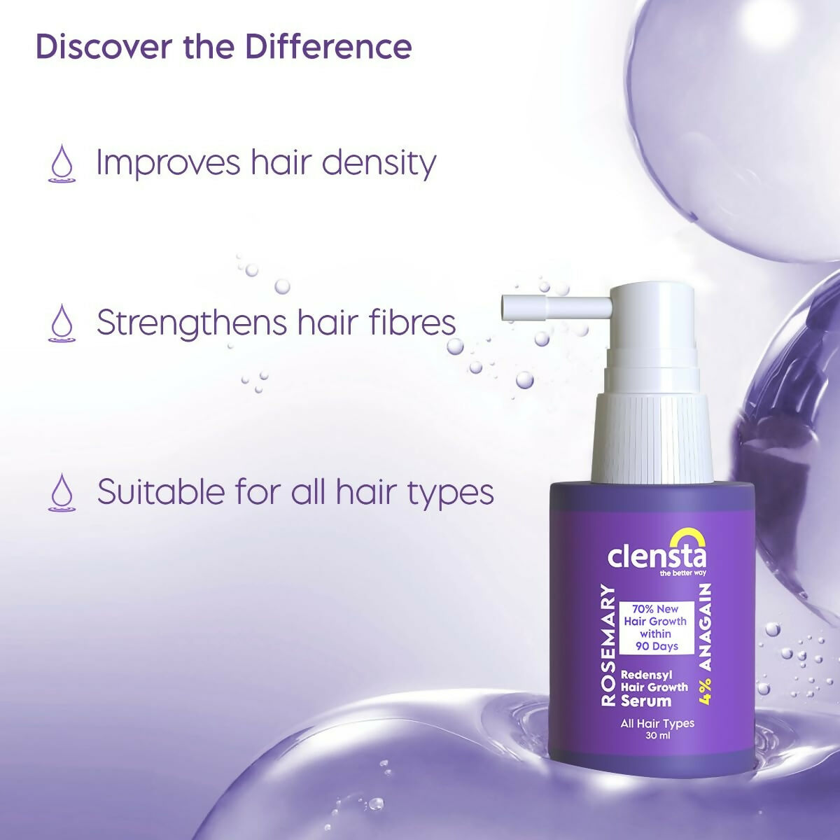 Clensta Rosemary Redensyl Hair Growth Serum - Distacart