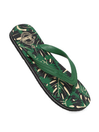 Thumbnail for Paragon Men Green Printed Rubber Slippers
