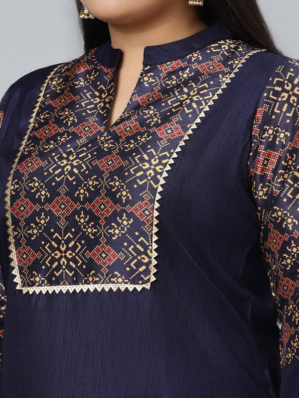 Sztori Ethnic Motifs Printed Straight Kurta with Pant - Distacart