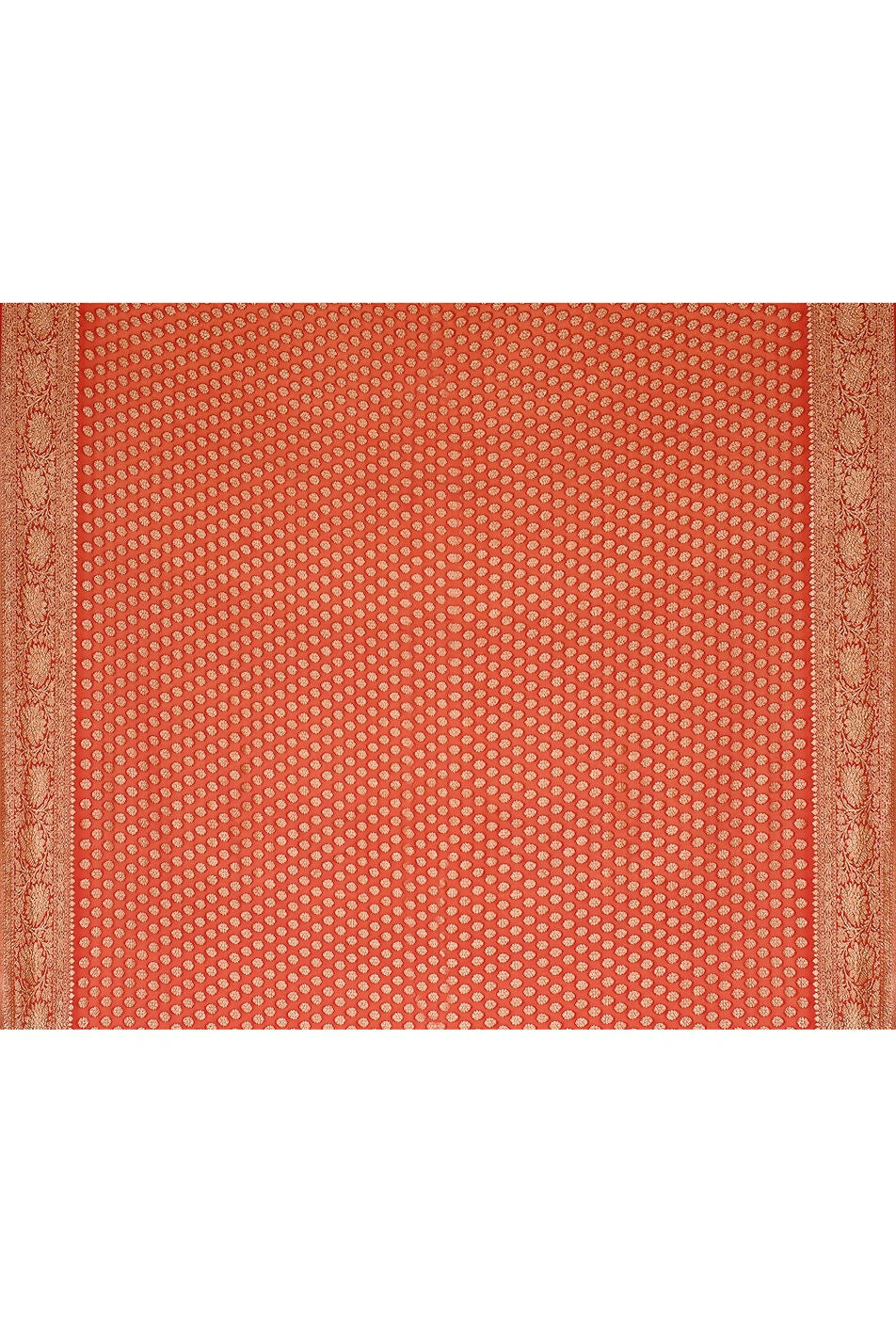 Joban Fashion Yellow Crepe Chiffon Pure Handloom Banarasi Silk Saree