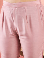 Thumbnail for Sztori Floral Printed Keyhole Neck Straight Kurta With Trouser & Dupatta - Distacart