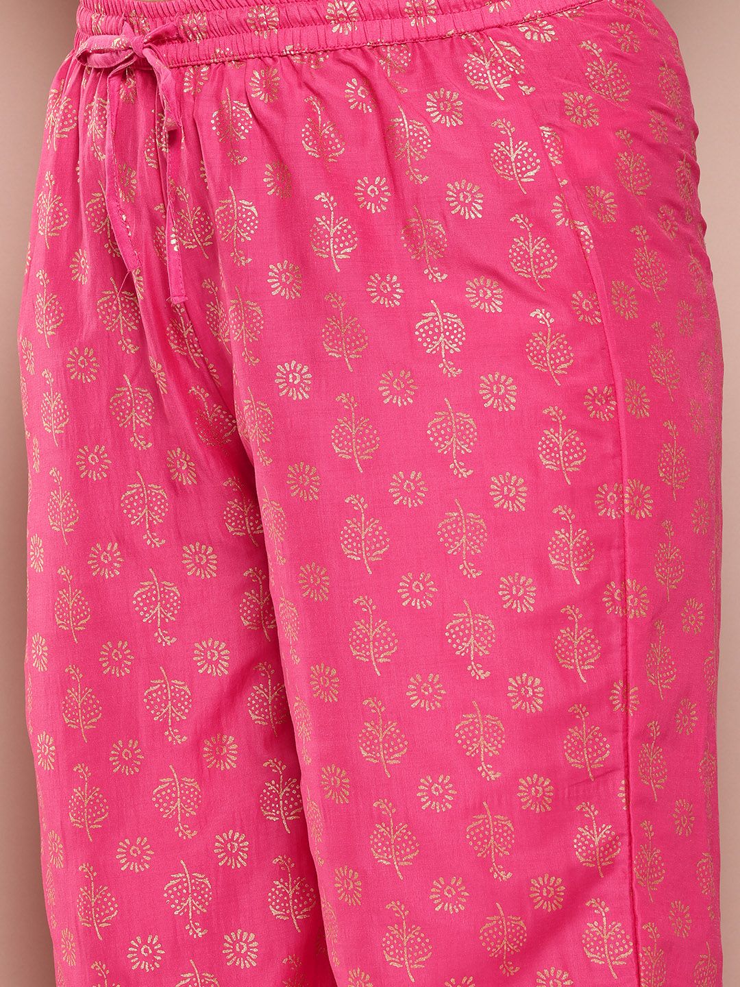 Sztori Women Ethnic Motifs Printed Regular Gotta Patti Kurta with Palazzos - Distacart