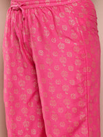 Thumbnail for Sztori Women Ethnic Motifs Printed Regular Gotta Patti Kurta with Palazzos - Distacart