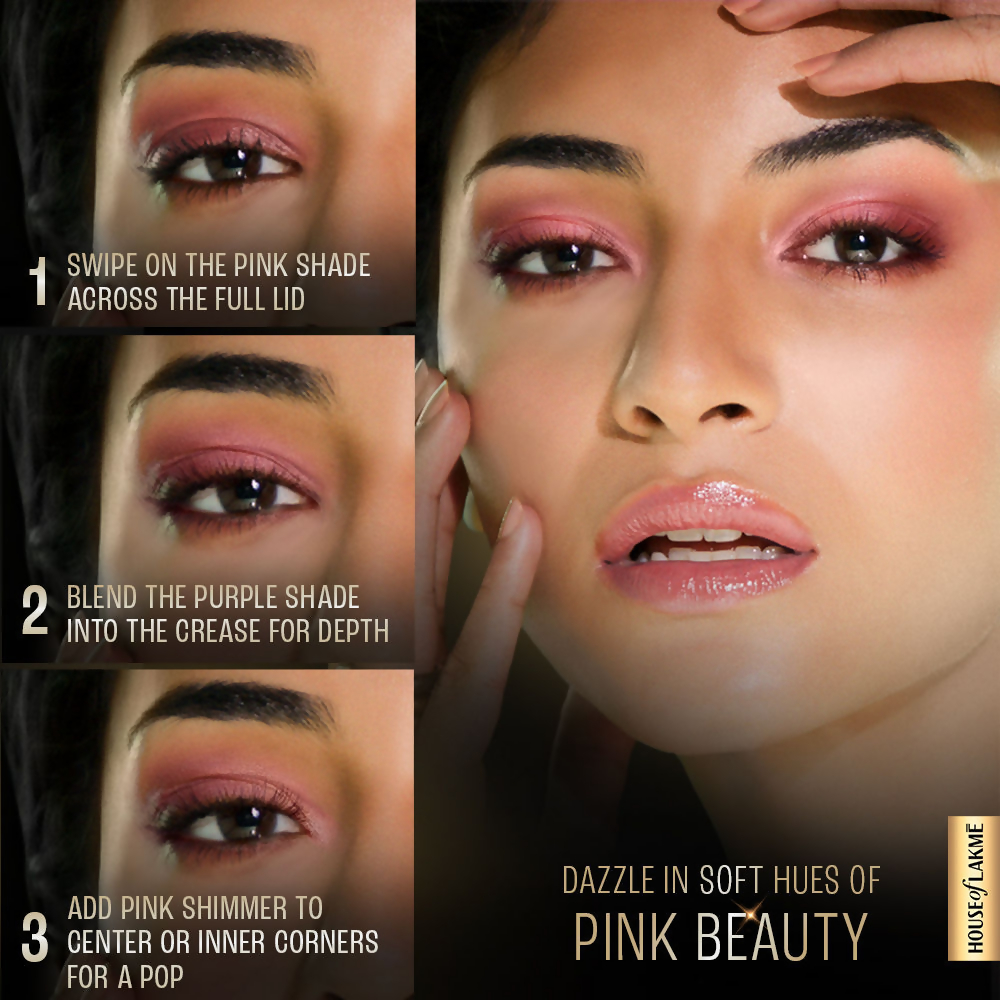 Lakme 9 To 5 Eyeconic Cream Powder Eyeshadow Stack - Pink Beauty - Distacart