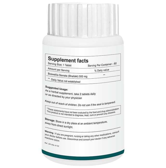 Herb Essential Boswellia Serrata Tablets - Distacart