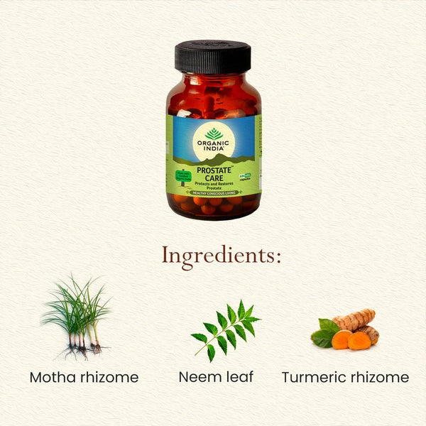 Organic India Prostate Care 60 Capsules - Distacart