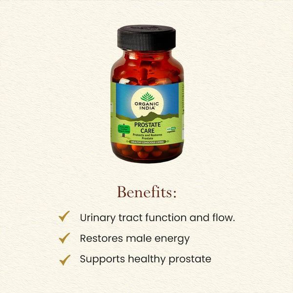 Organic India Prostate Care 60 Capsules - Distacart