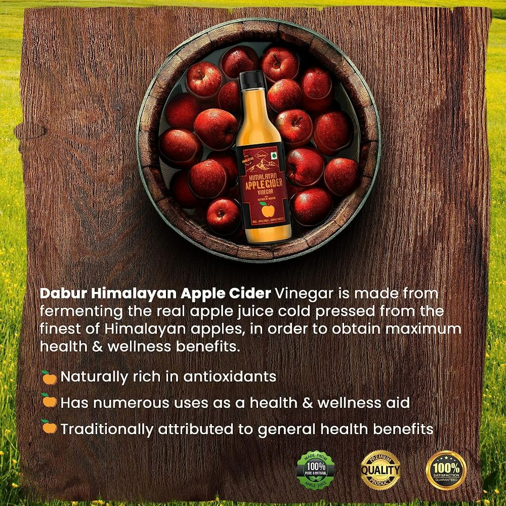 Dabur Himalayan Organic Apple Cider Vinegar with Mother Of Vinegar - Distacart