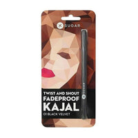 Thumbnail for Sugar Twist And Shout Fadeproof Kajal - Black Velvet (Black) - Distacart