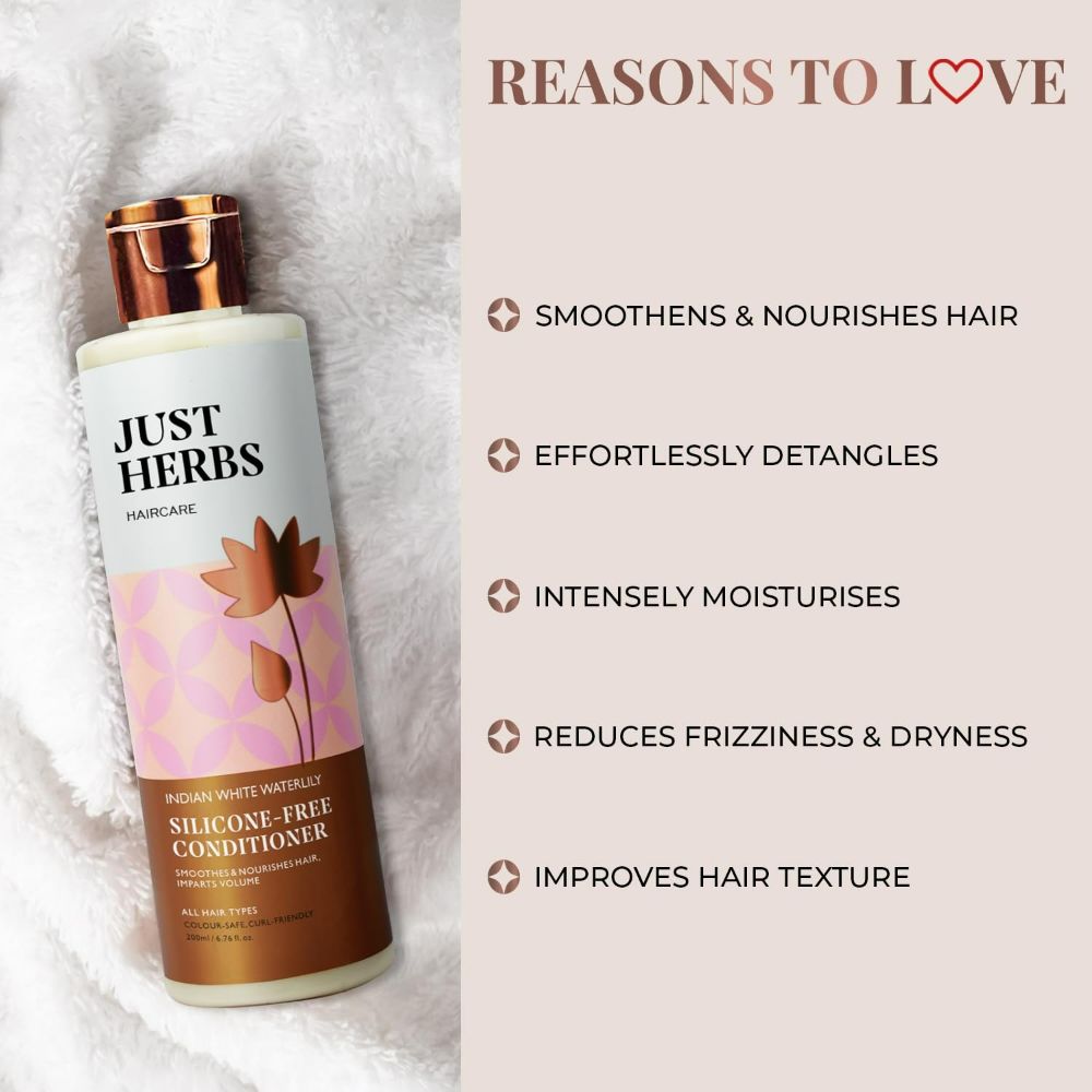 Just Herbs Kumuda Indian White Waterlily Hair Conditioner - Distacart