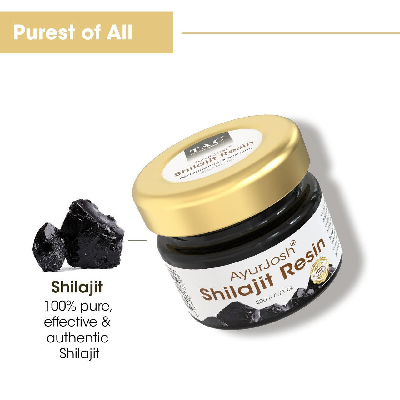 TAC - The Ayurveda Co. 100% Natural Himalayan SJ Resin for IM - Distacart