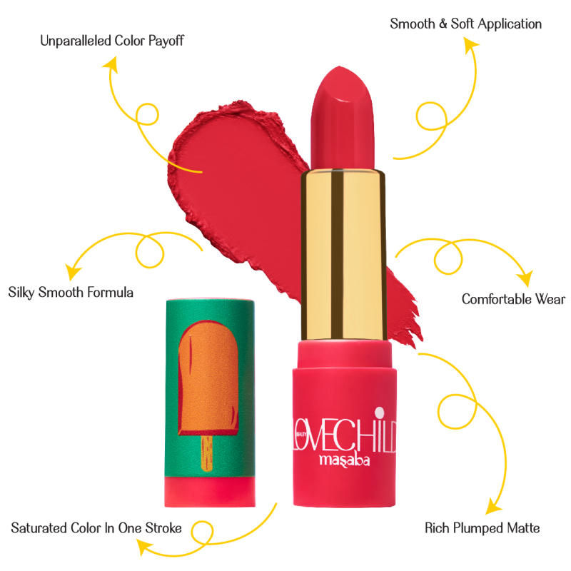 LoveChild By Masaba Gupta Luxe Matte Lipstick - 02 Popsicle - Distacart