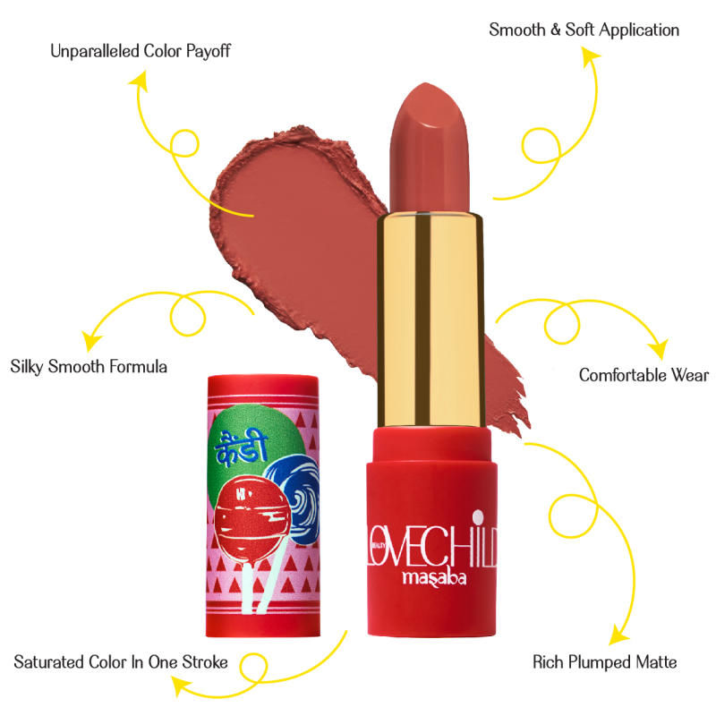 LoveChild By Masaba Gupta Luxe Matte Lipstick - 01 Eye-Candy - Distacart