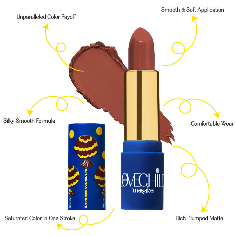 LoveChild By Masaba Gupta Luxe Matte Lipstick - 08 Hey Sugar - Distacart