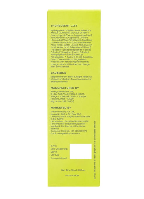 Hyphen By Kriti Sanon Vitamin Infused Peptide Lip Balm - Vanilla - Distacart