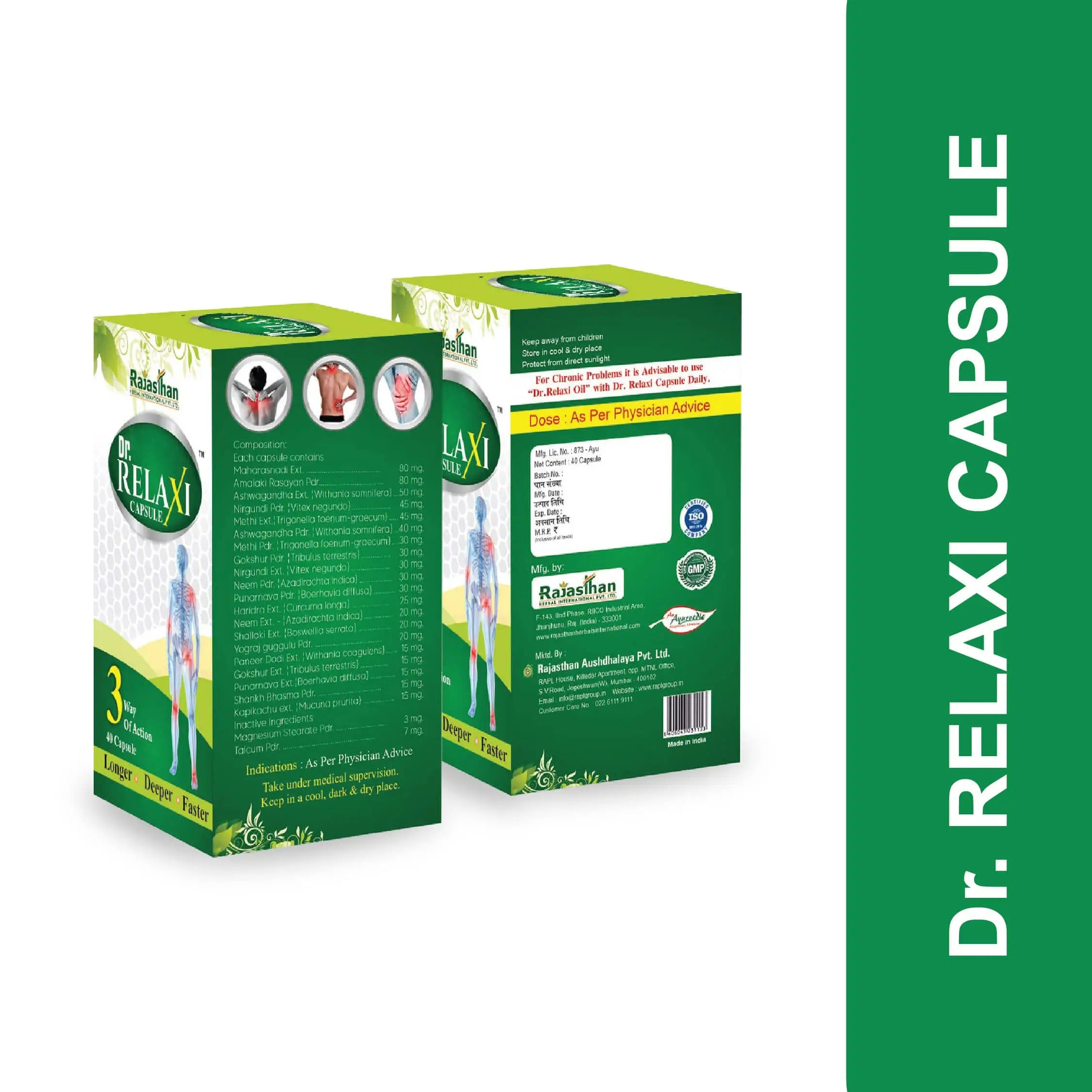 Dr Relaxi Herbal Capsules for Joints Pain and Arthritis - Distacart