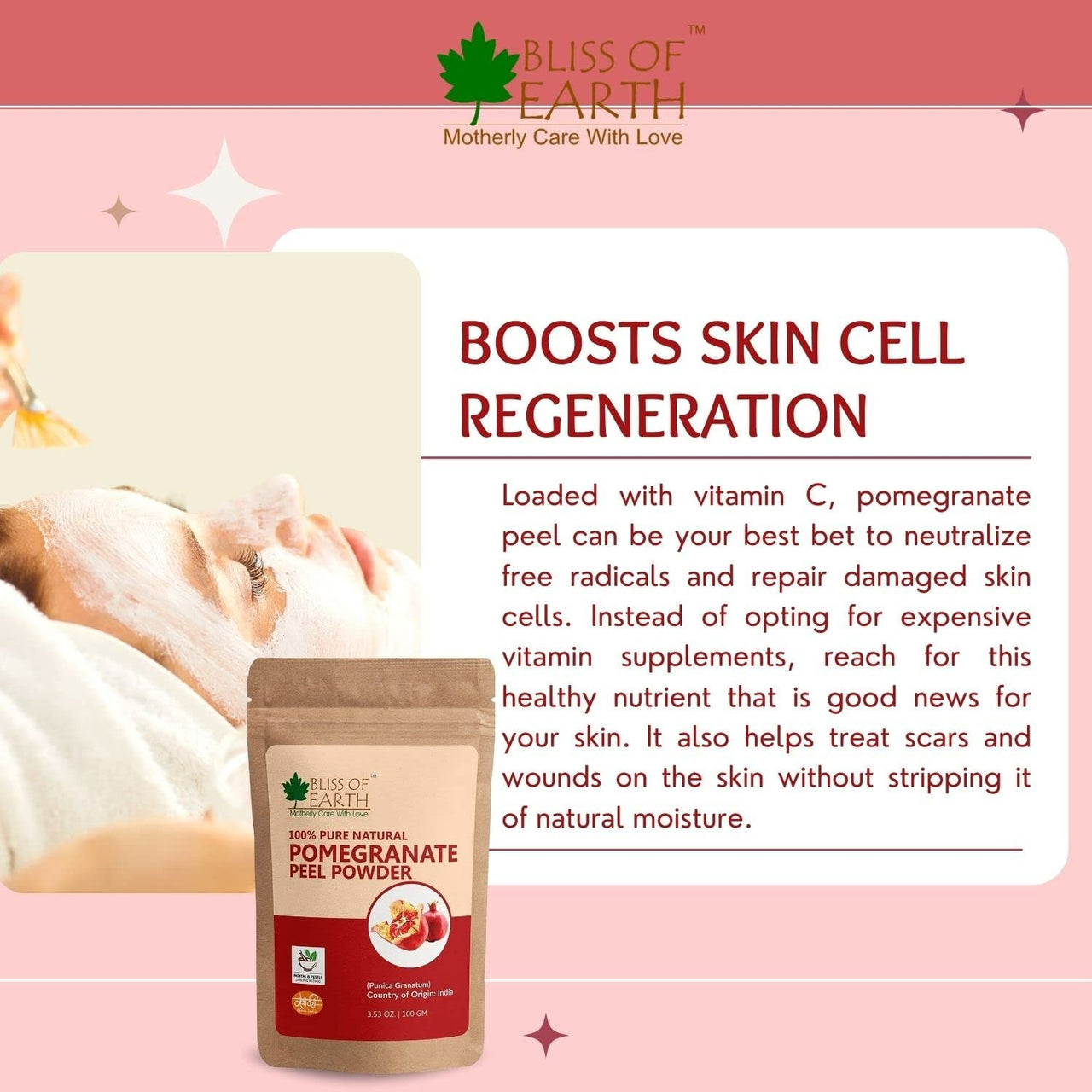 Bliss of Earth Certified Organic Pomegranate Peel Powder - Distacart