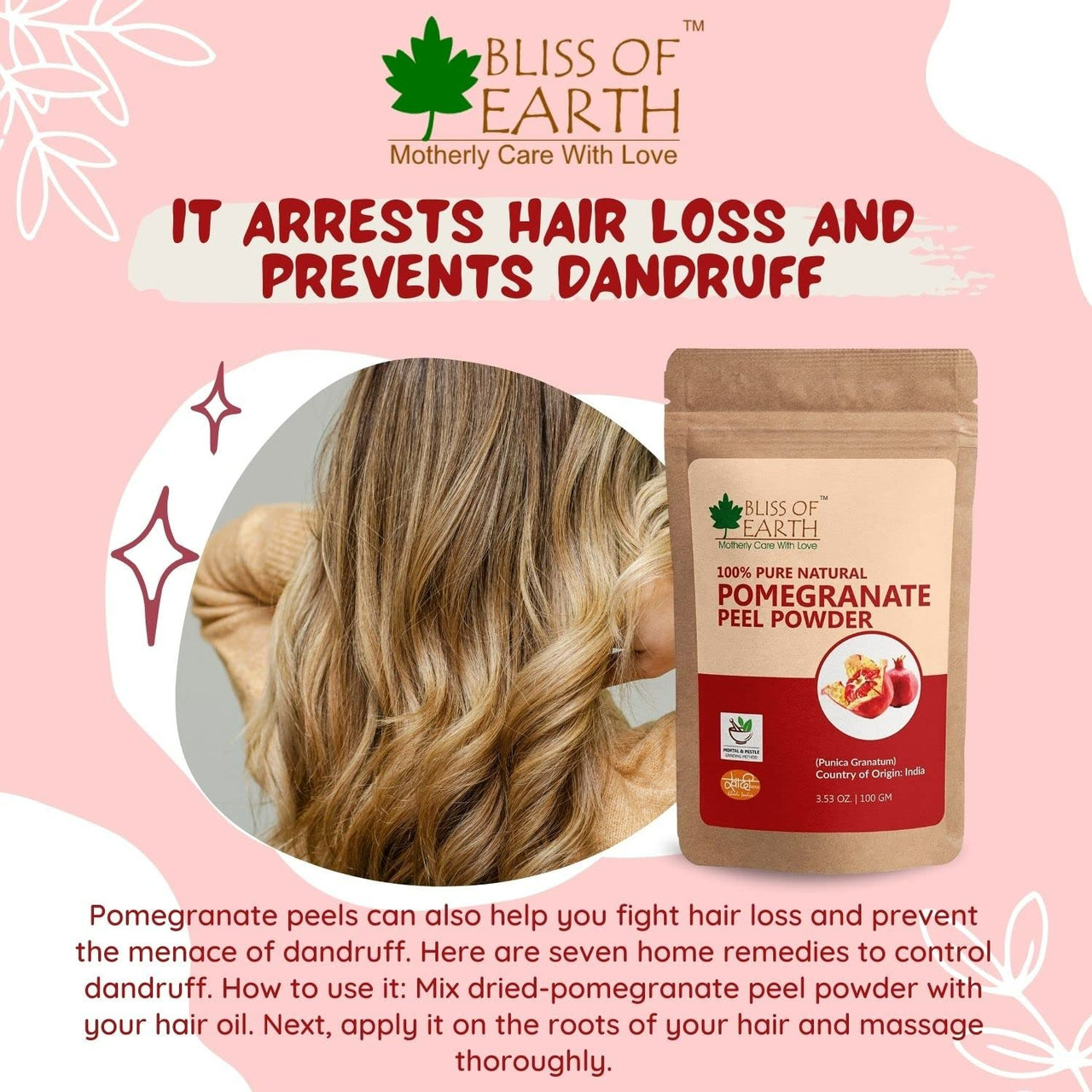 Bliss of Earth Certified Organic Pomegranate Peel Powder - Distacart