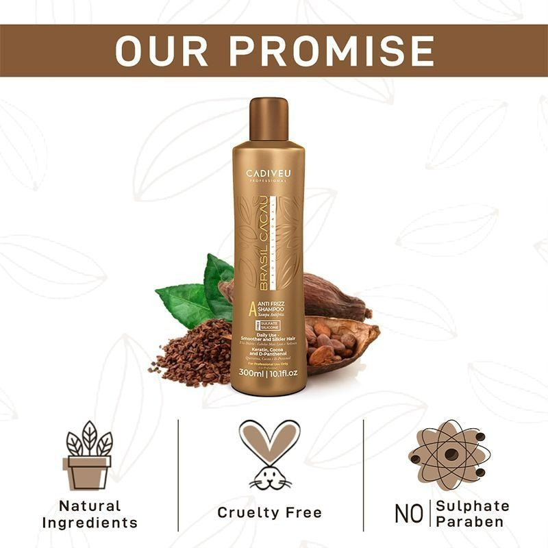 Cadiveu Brasil Cacau Anti Frizz Shampoo-Sulfate Free - Distacart