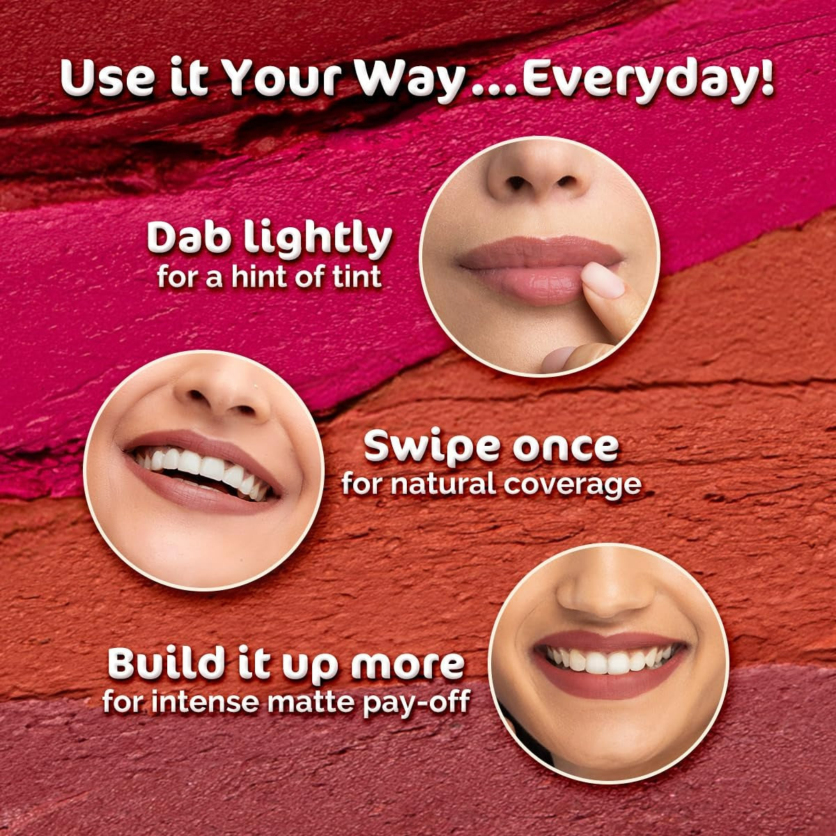 Mamaearth Moisture Matte Long Stay Lipstick-Bubblegum Nude - Distacart