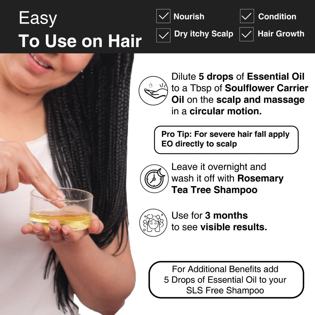 Soulflower Rosemary Oil for Healthy Hair and Shiny Skin - Distacart