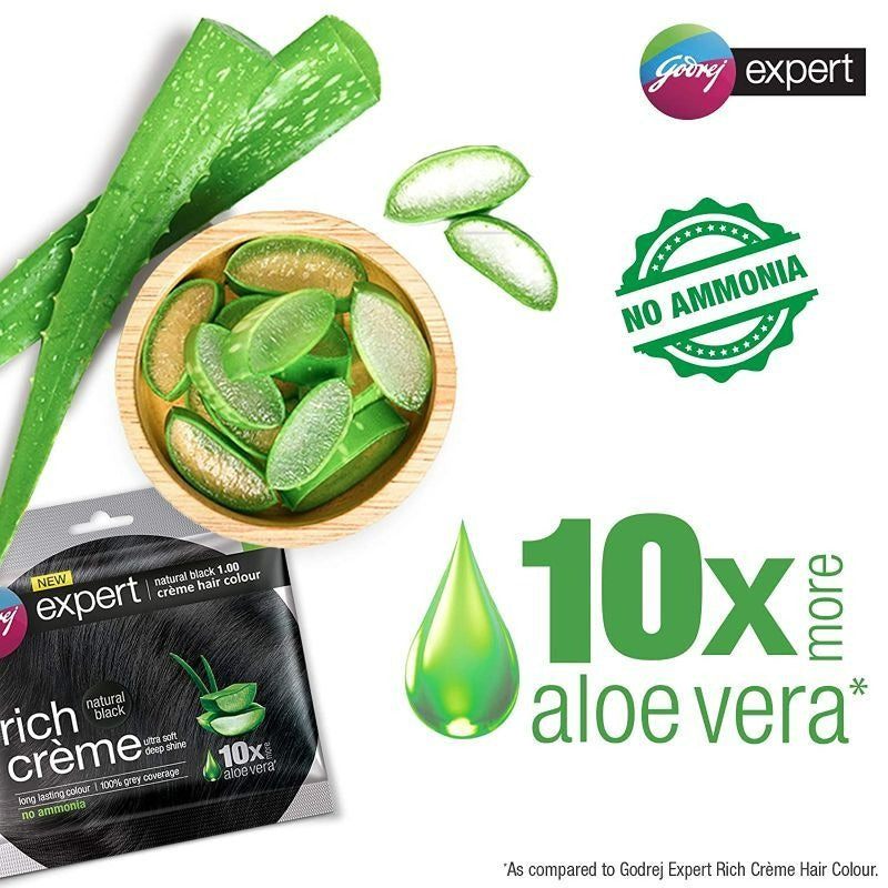 Godrej Expert Rich Creme Hair Natural Black Colour - Distacart
