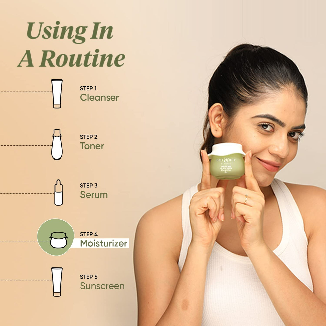 Dot & Key Green Screen Skin Detox Smoothie SPF 20 Day Cream - Distacart