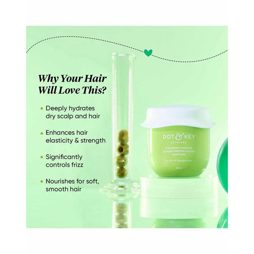 Dot & Key Hyaluronic Hydrating Quinoa Protein & Olive Hair Mask - Distacart