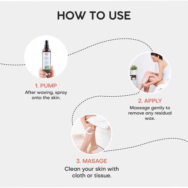 Rica Aloe Vera After Wax Lotion for Sensitive Skin With Sun Flower Oil, Jojoba Oil & Vitamin E - Distacart