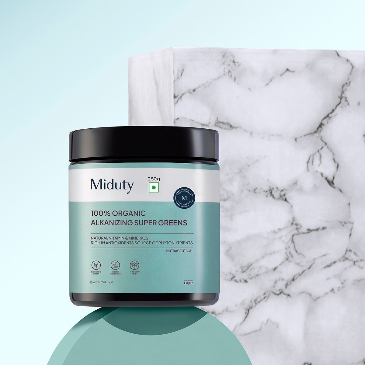 Miduty by Palak Notes 100% Organic Alkalizing Super Greens Powder - Distacart