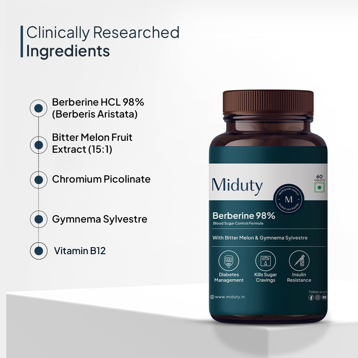 Miduty by Palak Notes Blood Sugar Control Tablets - Distacart