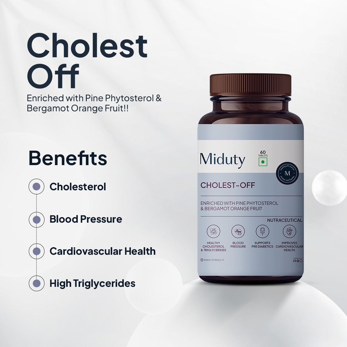 Miduty by Palak Notes Cholest-Off Tablets - Distacart