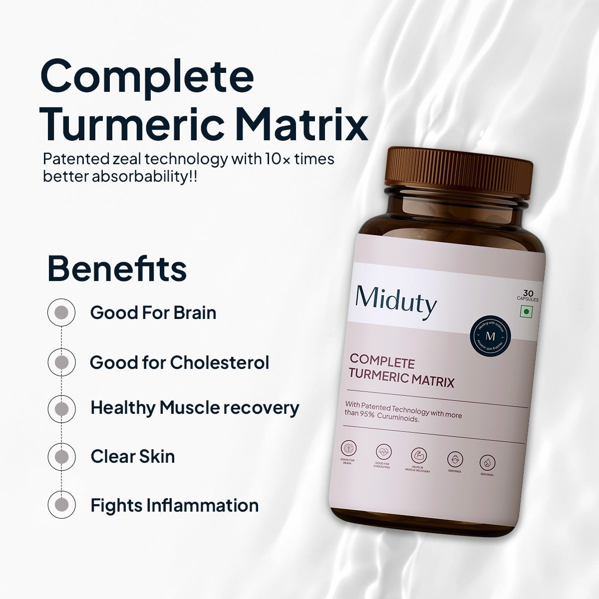 Miduty by Palak Notes Complete Turmeric Matrix Capsules - Distacart