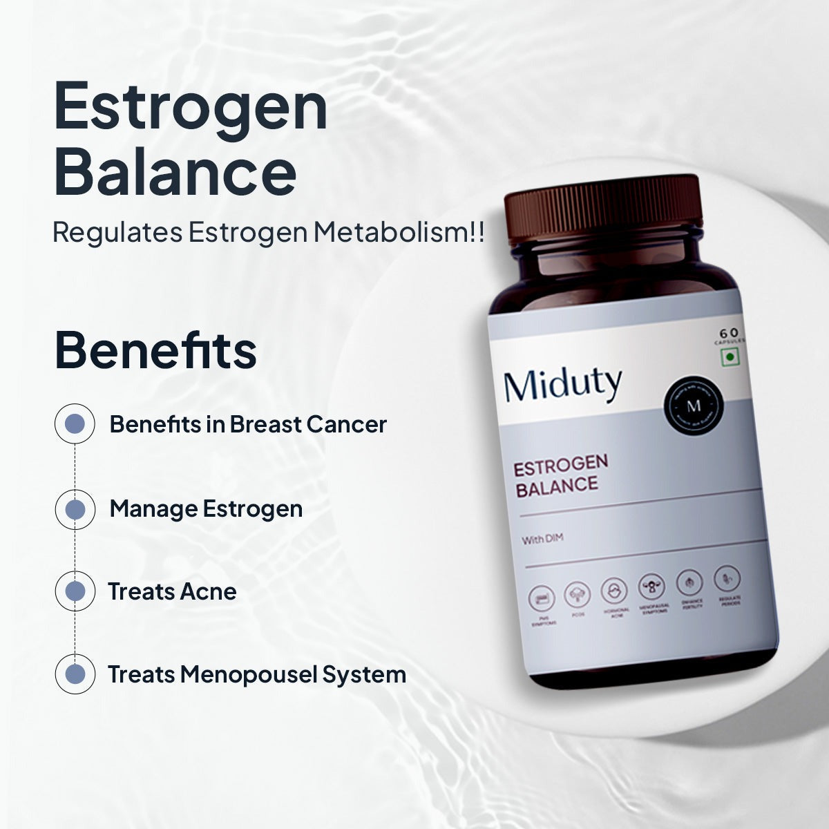 Miduty by Palak Notes Estrogen Balance With Dim Capsules - Distacart