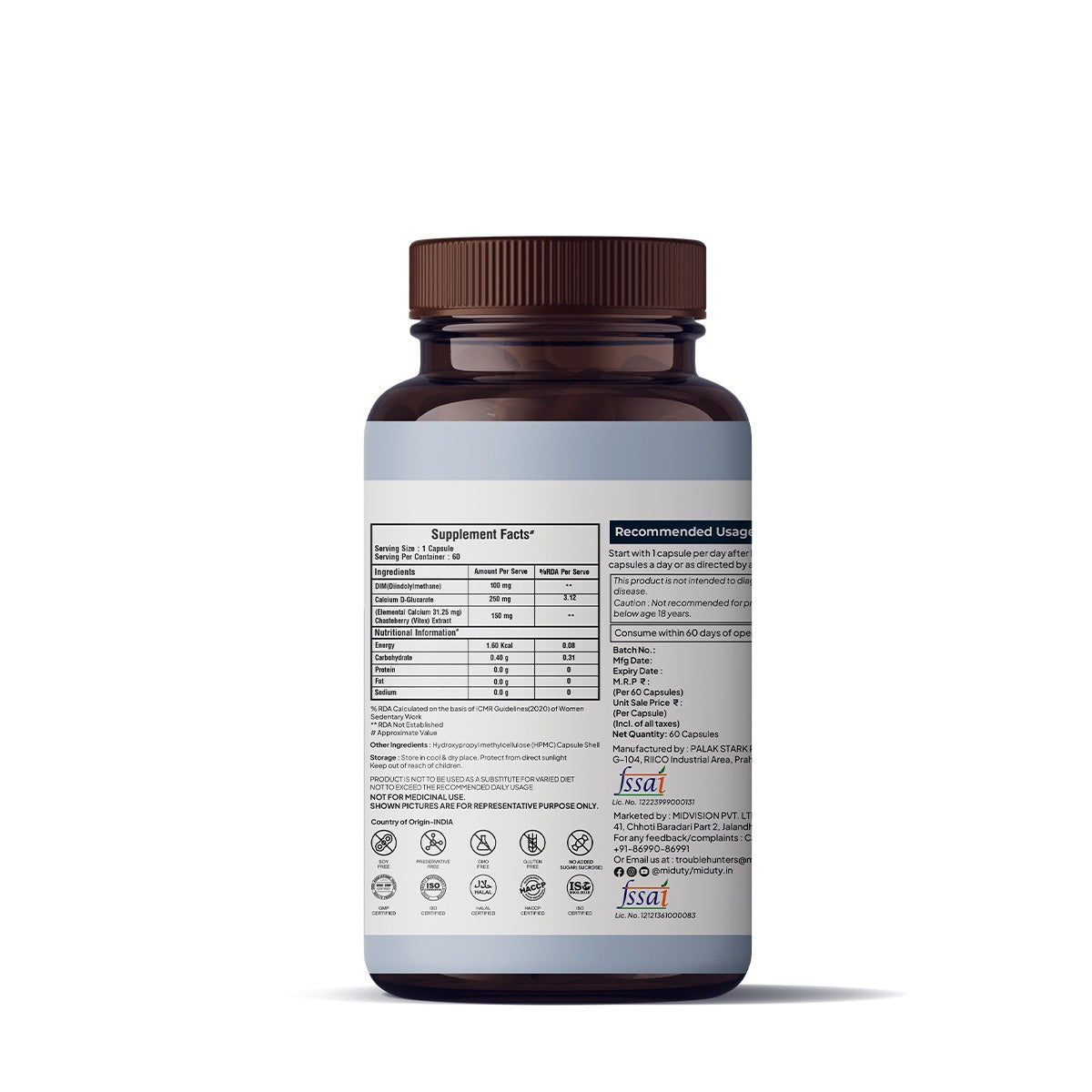Miduty by Palak Notes Estrogen Balance With Dim Capsules - Distacart